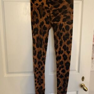 Naked Wardrobe Brown and Black Animal Print Leggings